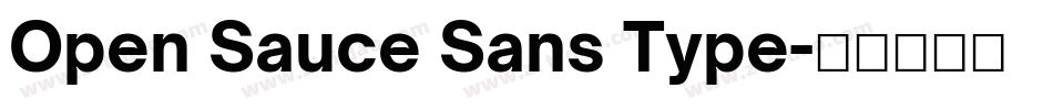 Open Sauce Sans Type字体转换